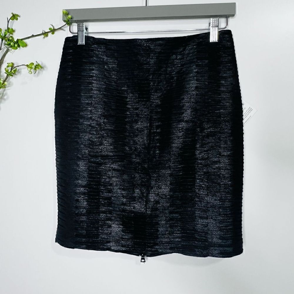 Lola & Sophie Pleated Vegan Leather Skirt NWT!